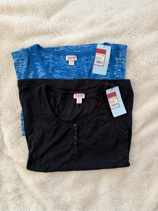 Mossimo Supply Co. Tops - Mossimo Supply Co. Black & Blue Marled Tank Tops Set - Bundle
